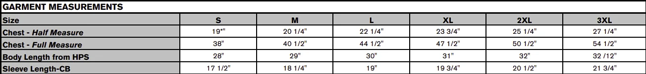 Adult T-Shirt Size Guide